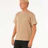 RIPCURL TEE - SEARCH EMBROIDERY TEE / SAND DUNE