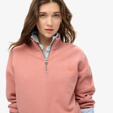 SUPERDRY SWEATSHIRT - ESSENTIAL HALF ZIP SWEATSHIRT