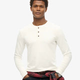 SUPERDRY TOP - MERCHANT GRANDAD TEE / ECRU