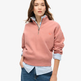 SUPERDRY SWEATSHIRT - ESSENTIAL HALF ZIP SWEATSHIRT