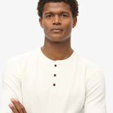 SUPERDRY TOP - MERCHANT GRANDAD TEE / ECRU