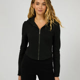 SILENT THEORY HOODIE - DUA ZIP THRU / BLK