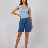 ALL ABOUT EVE TEE - BREE TEE / BLUE