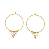 MIDSUMMER STAR EARRINGS - OCEANIA GOLD HOOPS