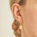 MIDSUMMER STAR EARRINGS - CELESTIAL MEDALLION SLEEPERS/ GOLD