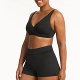 SEA LEVEL BIKINI - ESSENTIALS CROSS FRONT MULTIFIT BRA TOP / BLACK16