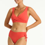 SEA LEVEL BIKINI BOTTOM - ESSENTIALS EDIT MID DRAWSTRING PANT / FLAME