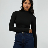 ALL ABOUT EVE TOP - ICON MOCK NECK LS TOP