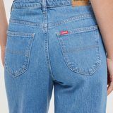 RIDERS JEANS - HI WIDE / WORN IN BLUE