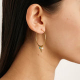 MIDSUMMER STAR EARRINGS - OCEANIA GOLD HOOPS
