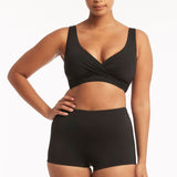 SEA LEVEL BIKINI BOTTOMS - ESSENTIAL KATIE BOY LEG PANT