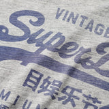 SUPERDRY TOP - CLASSIC VL GRAPHIC L/S TOP / ATHLETIC GREY MARLE