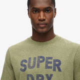 SUPERDRY TEE - COPPER LABEL WORLWEAR T-SHIRT / HUSHED OLIVE GRIT