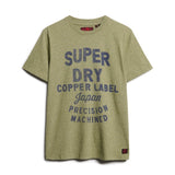 SUPERDRY TEE - COPPER LABEL WORLWEAR T-SHIRT / HUSHED OLIVE GRIT