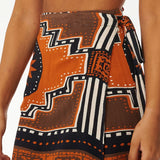 RIPCURL SKIRT - PACIFIC DREAMS MINI WRAP SKIRT / CINNAMON