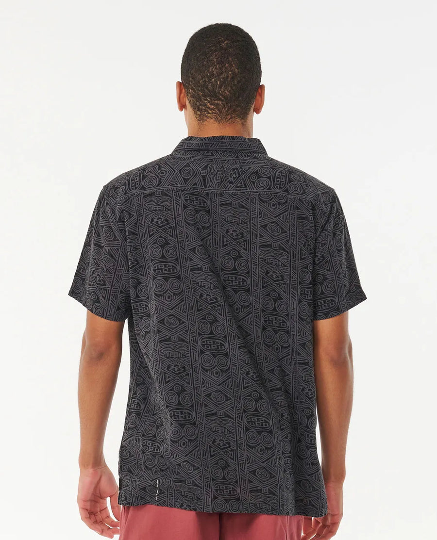 RIPCURL SHORT SLEVEED SHIRT - ARCHIVE SOLID ROCK/BLACK
