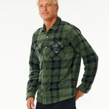 RIPCURL L/S SHIRT - PARTY PACK POLAR FLEECE SHIRT / DARK OLIVE