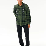 RIPCURL L/S SHIRT - PARTY PACK POLAR FLEECE SHIRT / DARK OLIVE