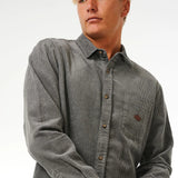 RIPCURL L/S SHIRT - CLASSIC SURF CORD L/S SHIRT / CHARCOAL GREY