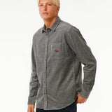 RIPCURL L/S SHIRT - CLASSIC SURF CORD L/S SHIRT / CHARCOAL GREY