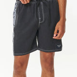 RIPCURL SHORTS - SIDEWAYS VOLLEY / BLACK-WHITE