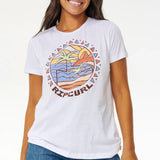 RIPCURL TEE - ATHENA STANDARD TEE / OPTICAL WHITE