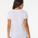 RIPCURL TEE - ATHENA STANDARD TEE / OPTICAL WHITE