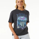 RIPCURL TEE - SLOW DOWN HERITAGE TEE / WASHED BLACK