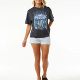 RIPCURL TEE - SLOW DOWN HERITAGE TEE / WASHED BLACK