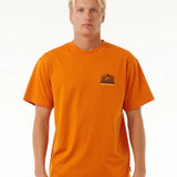 RIPCURL TEE - VAPORCOOL SEARCH TREK TEE / ORANGE AMBER