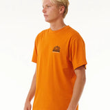 RIPCURL TEE - VAPORCOOL SEARCH TREK TEE / ORANGE AMBER