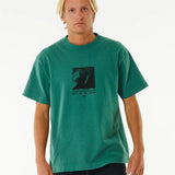 RIPCURL TEE - QUALITY SURF PRODUCTS SLASH TEE / WASHED GREEN