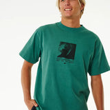 RIPCURL TEE - QUALITY SURF PRODUCTS SLASH TEE / WASHED GREEN