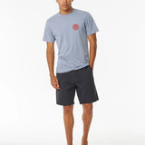 RIPCURL TEE - WETSUIT ICON TEE/ TRADEWINDS