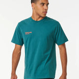 RIPCURL TEE - VAPORCOOL BALANCE TEE / BLUE GREEN