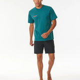 RIPCURL TEE - VAPORCOOL BALANCE TEE / BLUE GREEN