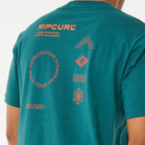 RIPCURL TEE - VAPORCOOL BALANCE TEE / BLUE GREEN