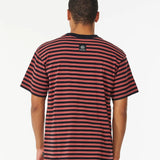 RIPCURL TEE - ARCHIVE HIGHWAY STRIPE TEE / BLACK