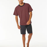 RIPCURL TEE - ARCHIVE HIGHWAY STRIPE TEE / BLACK