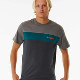 RIPCURL TEE - UNDERTOW PANEL TEE / BLUE GREEN