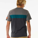 RIPCURL TEE - UNDERTOW PANEL TEE / BLUE GREEN