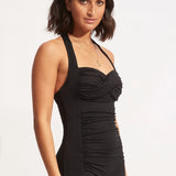 SEAFOLLY ONE PIECE - BOYLEG ONE PIECE / BLACK