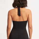 SEAFOLLY ONE PIECE - BOYLEG ONE PIECE / BLACK