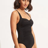 SEAFOLLY ONE PIECE - TWIST HALTER ONE PIECE / BLACK