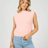 ALL ABOUT EVE KNIT VEST - TALULLAH KNIT VEST / ROSE