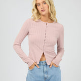 ALL ABOUT EVE LS TOP - TARNI KNIT TOP