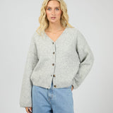 ALL ABOUT EVE KNIT - NOVA CARDIGAN / GREY MARLE