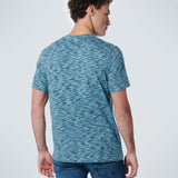 NO EXCESS TEE - CREWNECK MULTI COLOURED YARN DYED MELANGE / LIGHT AQUA