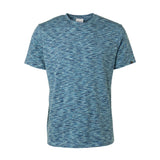 NO EXCESS TEE - CREWNECK MULTI COLOURED YARN DYED MELANGE / LIGHT AQUA