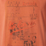 NO EXCESS TEE - CREWNECK PRINT GARMENT DYED / 192 PAPAYA